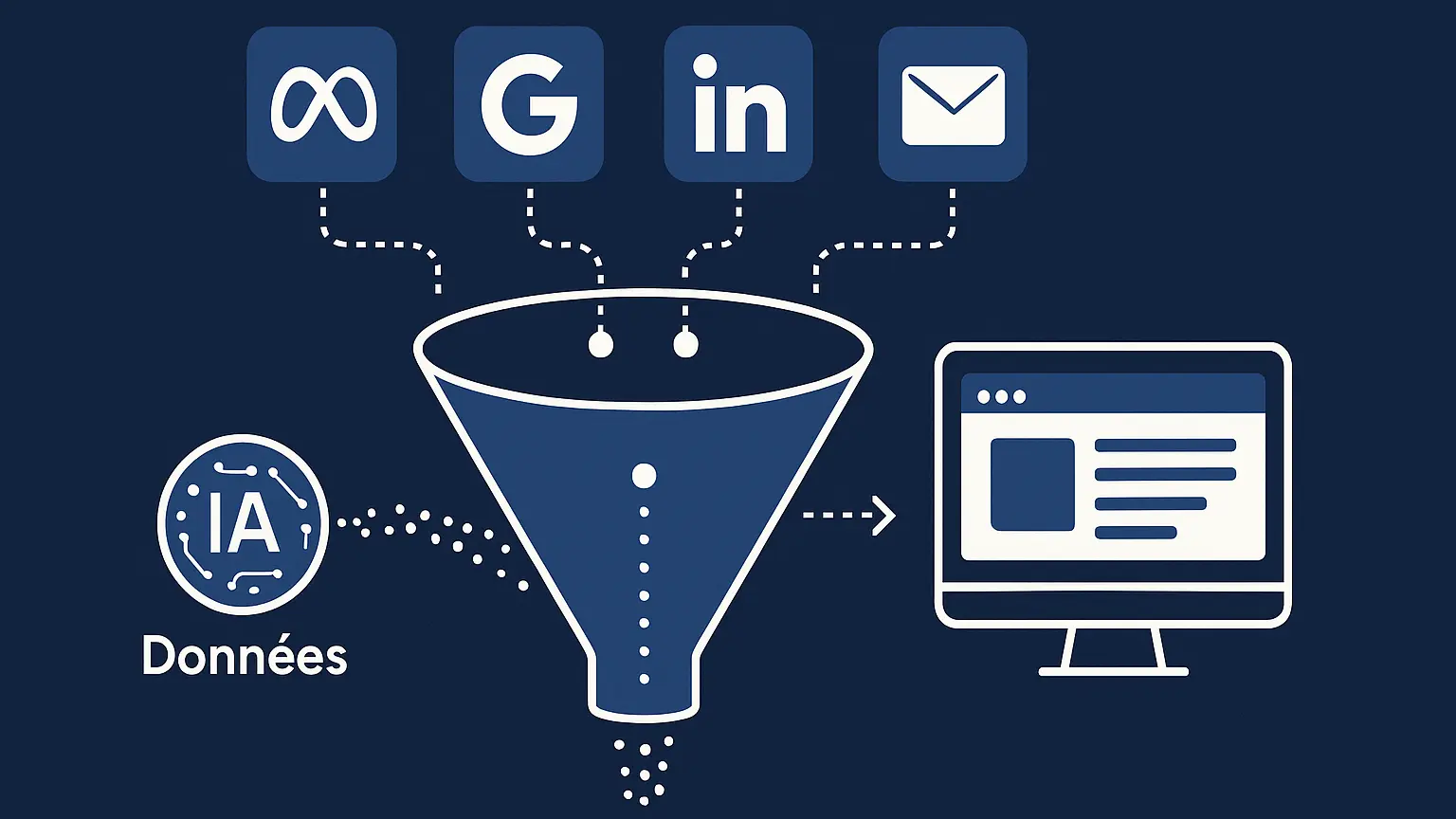 un tunnel de conversion multicanal : données, IA et parcours fluide